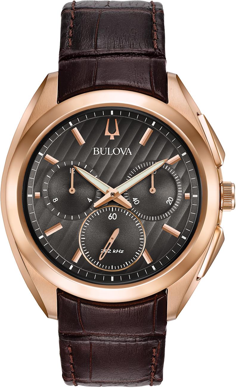 Bulova 97A124 Takvimli 45 mm Siyah Deri Kordon Analog Kol Saati