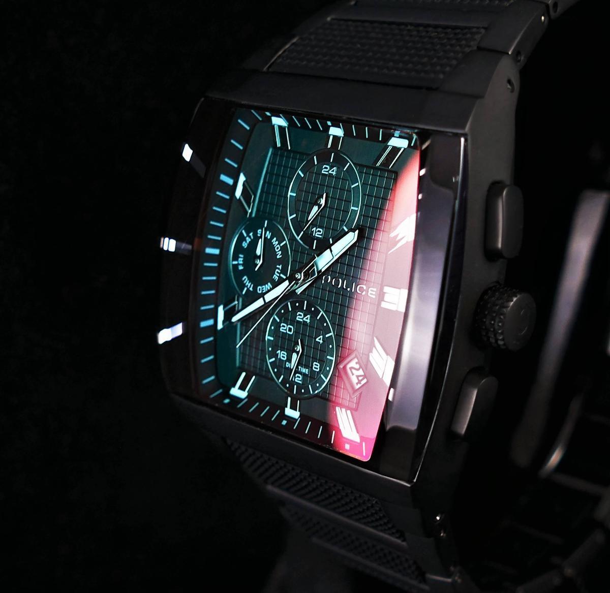Police PL.16053JSB-02MA Takvimli 40 mm Siyah Çelik - Silikon Kordon Analog Kol Saati