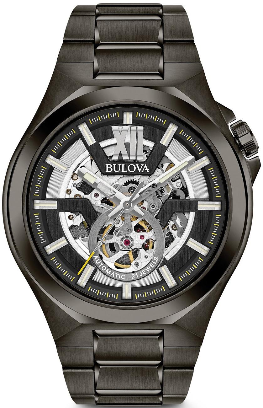 Bulova 98A179 46 mm Siyah Çelik Kordon Analog Kol Saati