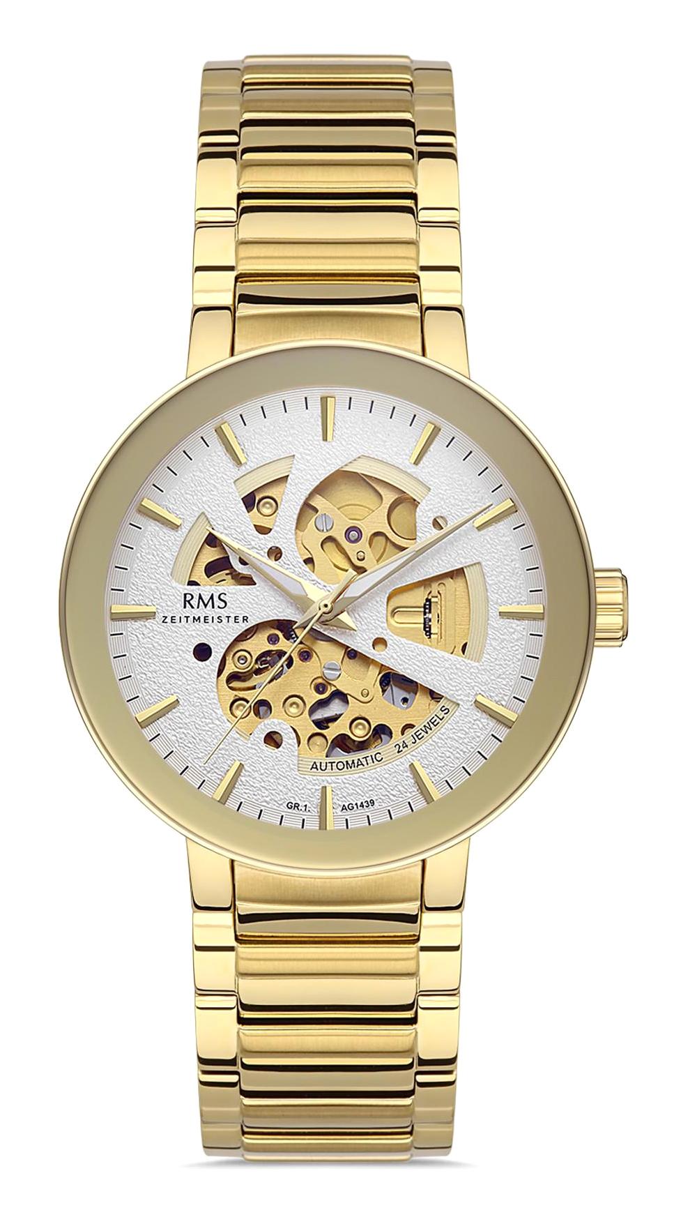 Romanson RMS.1.AG1439.07 Altın Çelik Kordon Analog Erkek Kol Saati