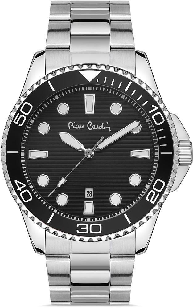 Pierre Cardin PC800311F02 Takvimli Çelik Kordon Analog Erkek Kol Saati