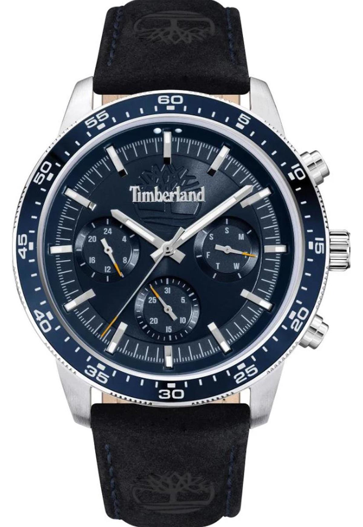 Timberland TDWGF0029003 Takvimli 44 mm Siyah Deri Kordon Analog Erkek Kol Saati