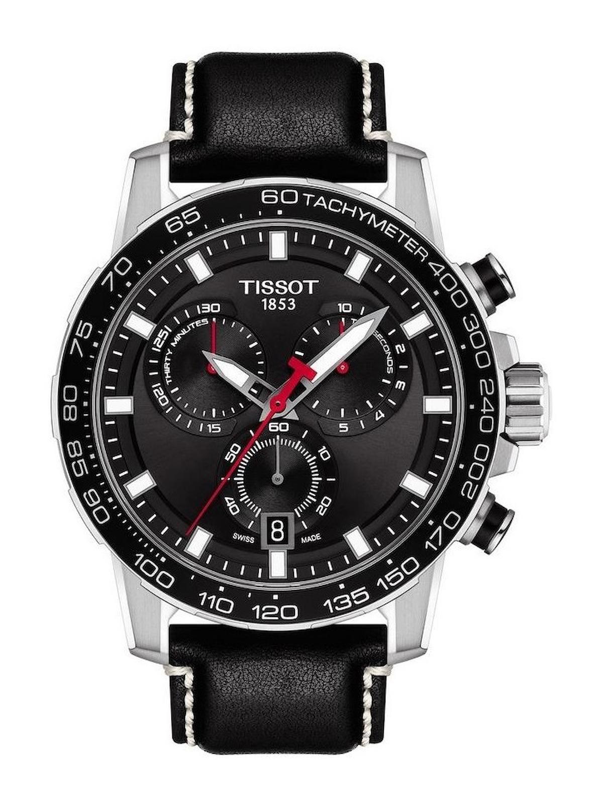 Tissot T1256171605100 Takvimli 45 mm Siyah Deri Kordon Analog Erkek Kol Saati