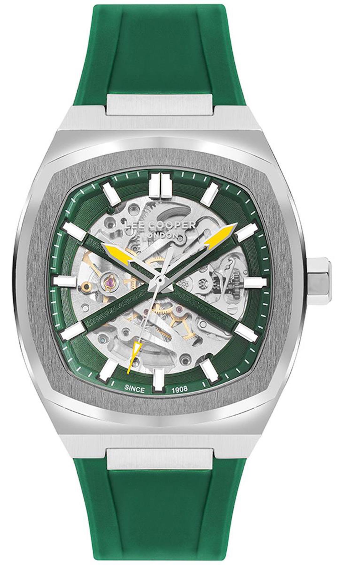 Lee Cooper LC07902.377 Yeşil Silikon Kordon Analog Erkek Kol Saati