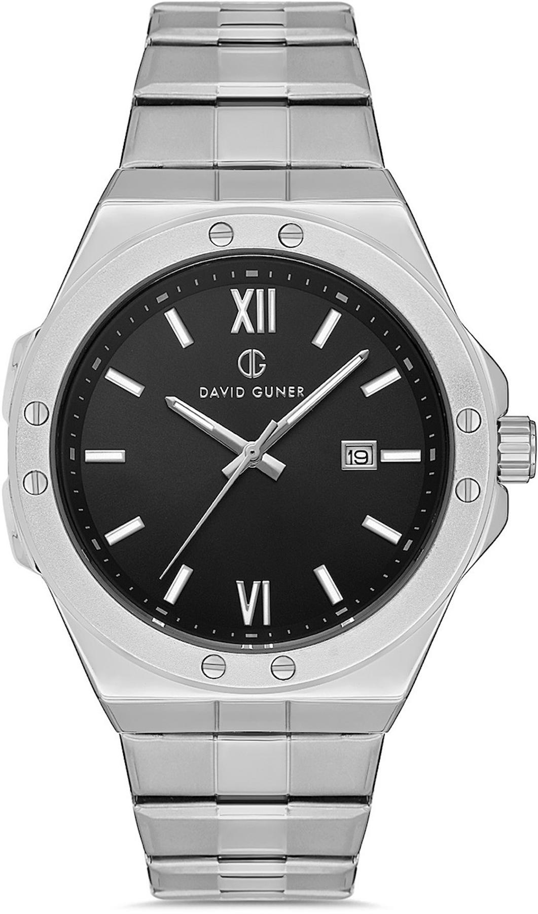 David Guner DG-8608GA-A2 Takvimli 42 mm Metal Kordon Analog Kol Saati