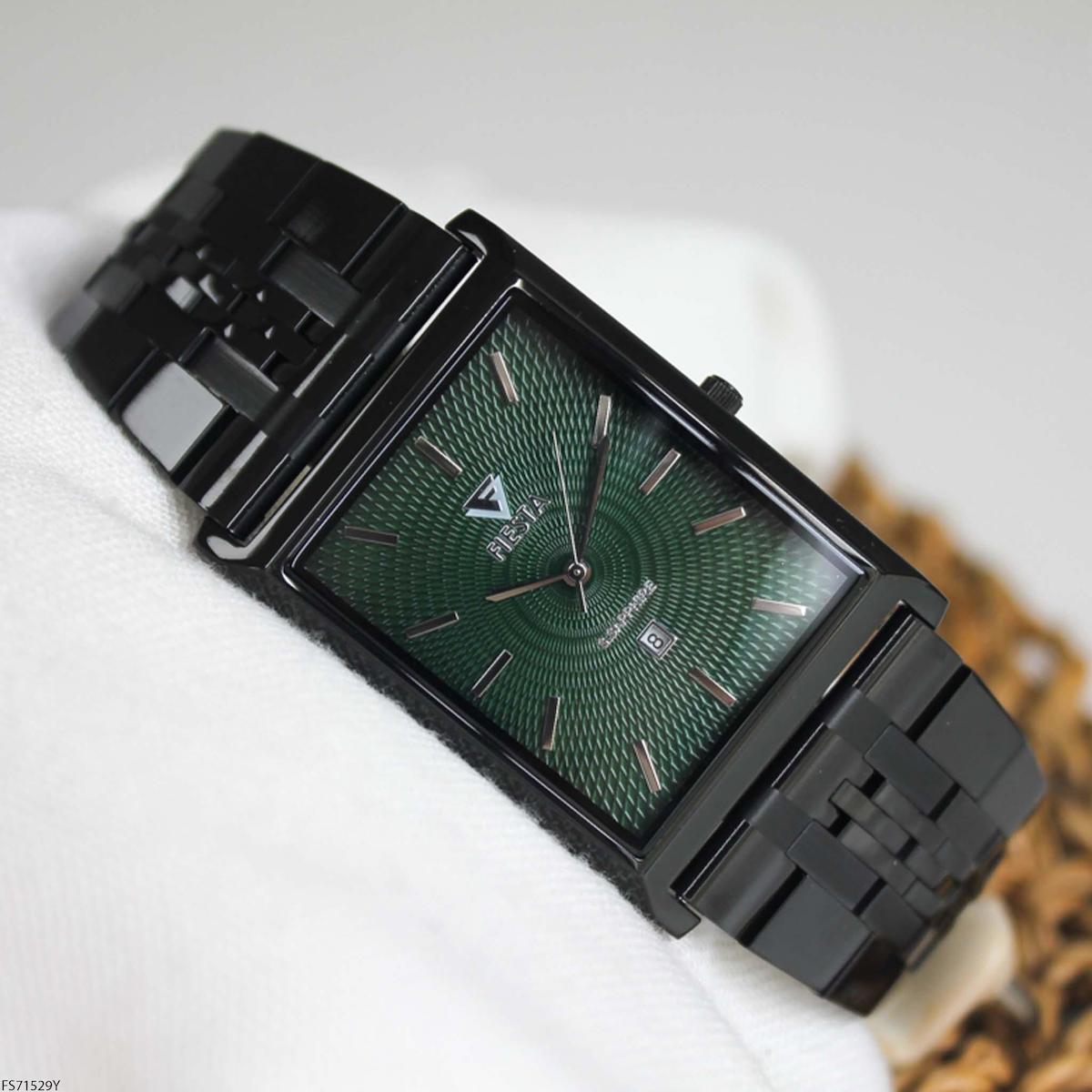 Fiesta FS71529Y Takvimli 40 mm Siyah Çelik Kordon Analog Erkek Kol Saati