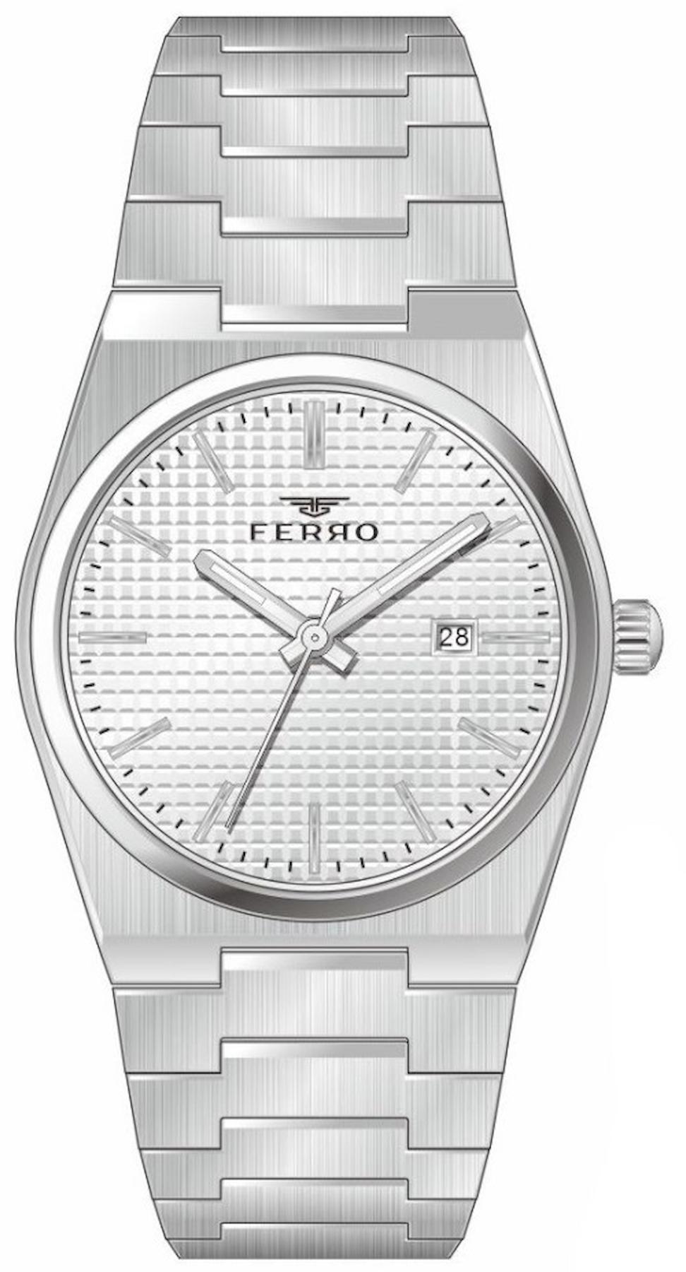 Ferro F11373A-A Takvimli 40 mm Metal Kordon Analog Erkek Kol Saati