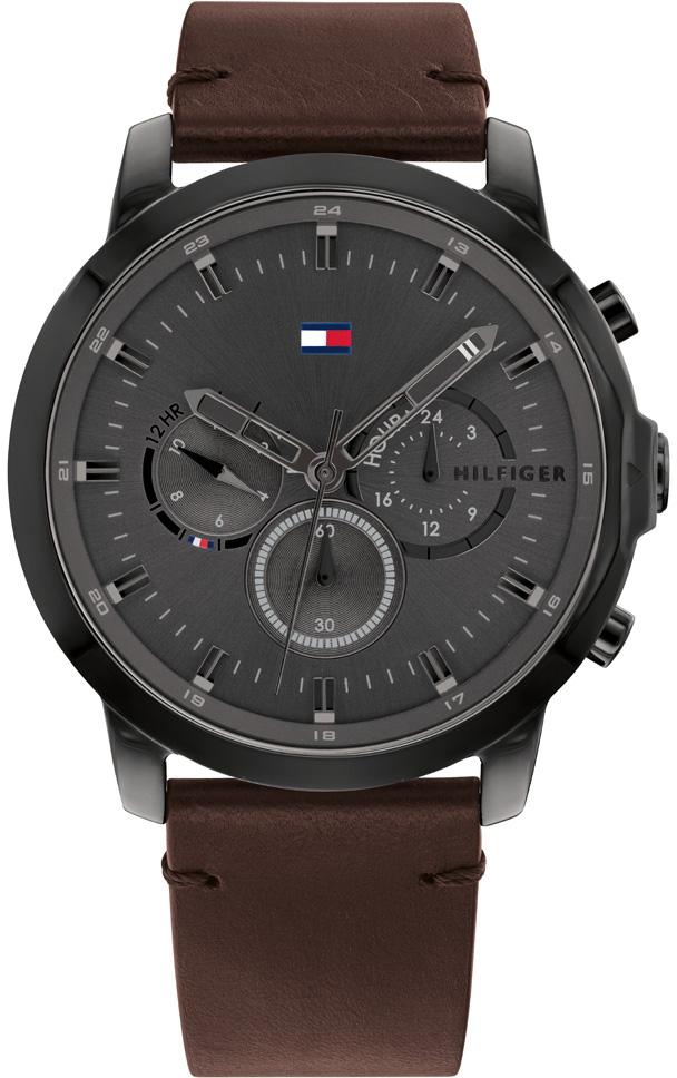 Tommy Hilfiger TH1791799 Takvimli 46 mm Kahverengi Deri Kordon Analog Kol Saati