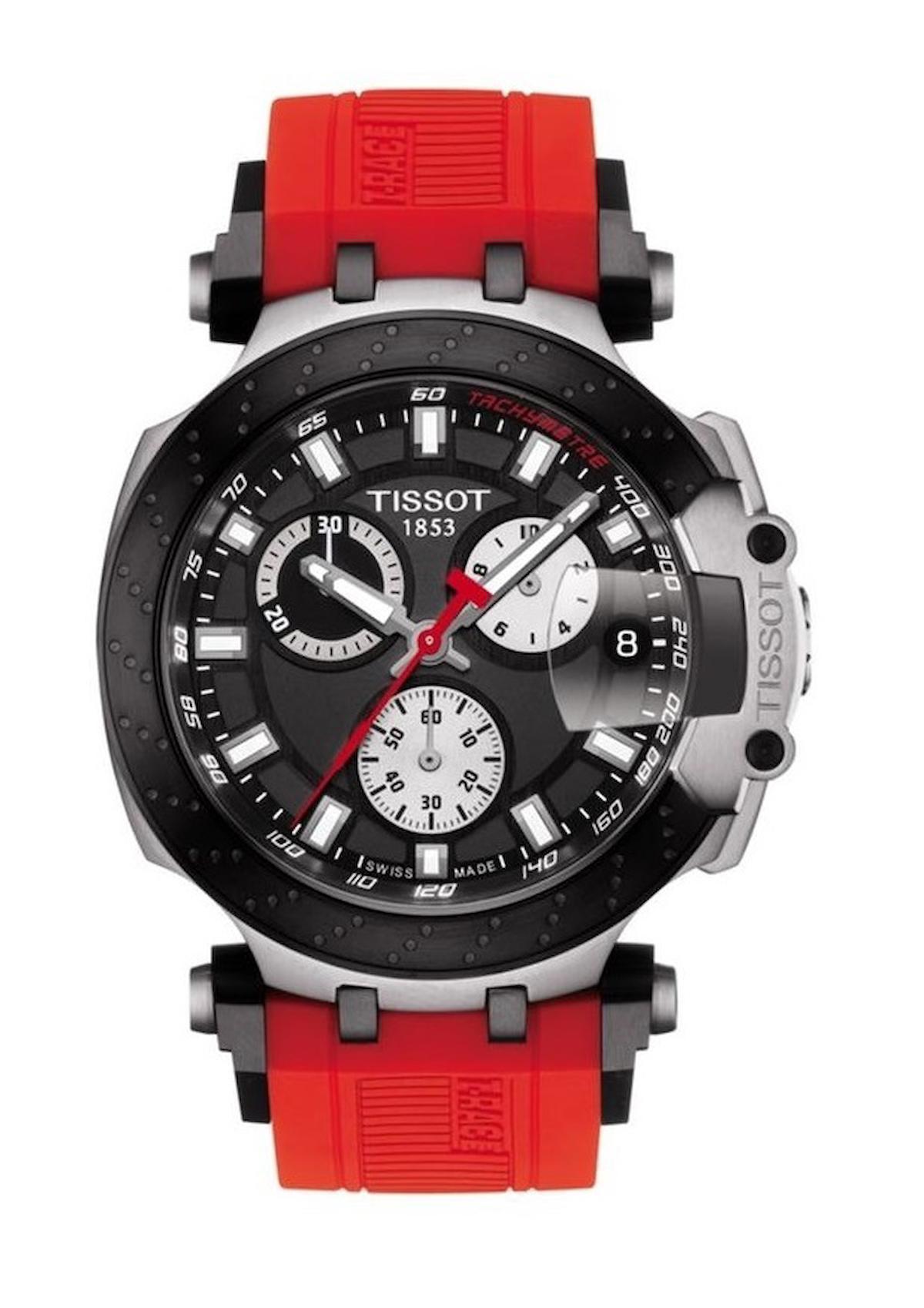 Tissot T1154172705100 Takvimli 44 mm Kırmızı Silikon Kordon Analog Erkek Kol Saati