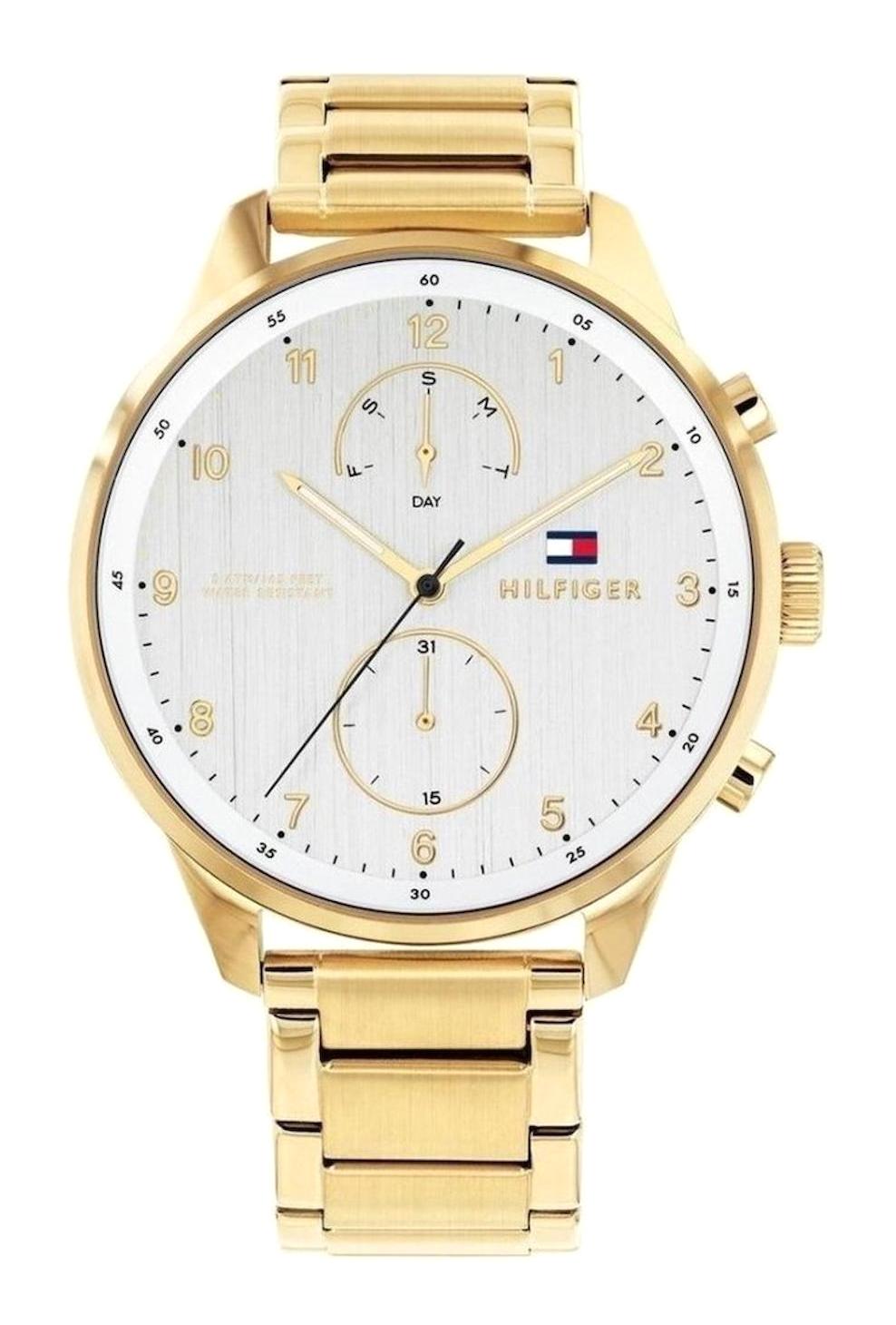 Tommy Hilfiger TH1791576 Takvimli 44 mm Altın Çelik Kordon Analog Erkek Kol Saati