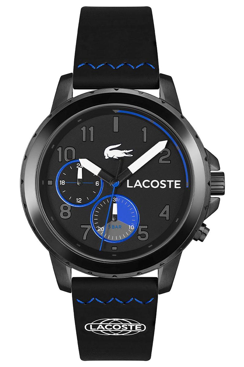 Lacoste LAC2011206 Takvimli 44 mm Siyah Silikon Kordon Analog Erkek Kol Saati