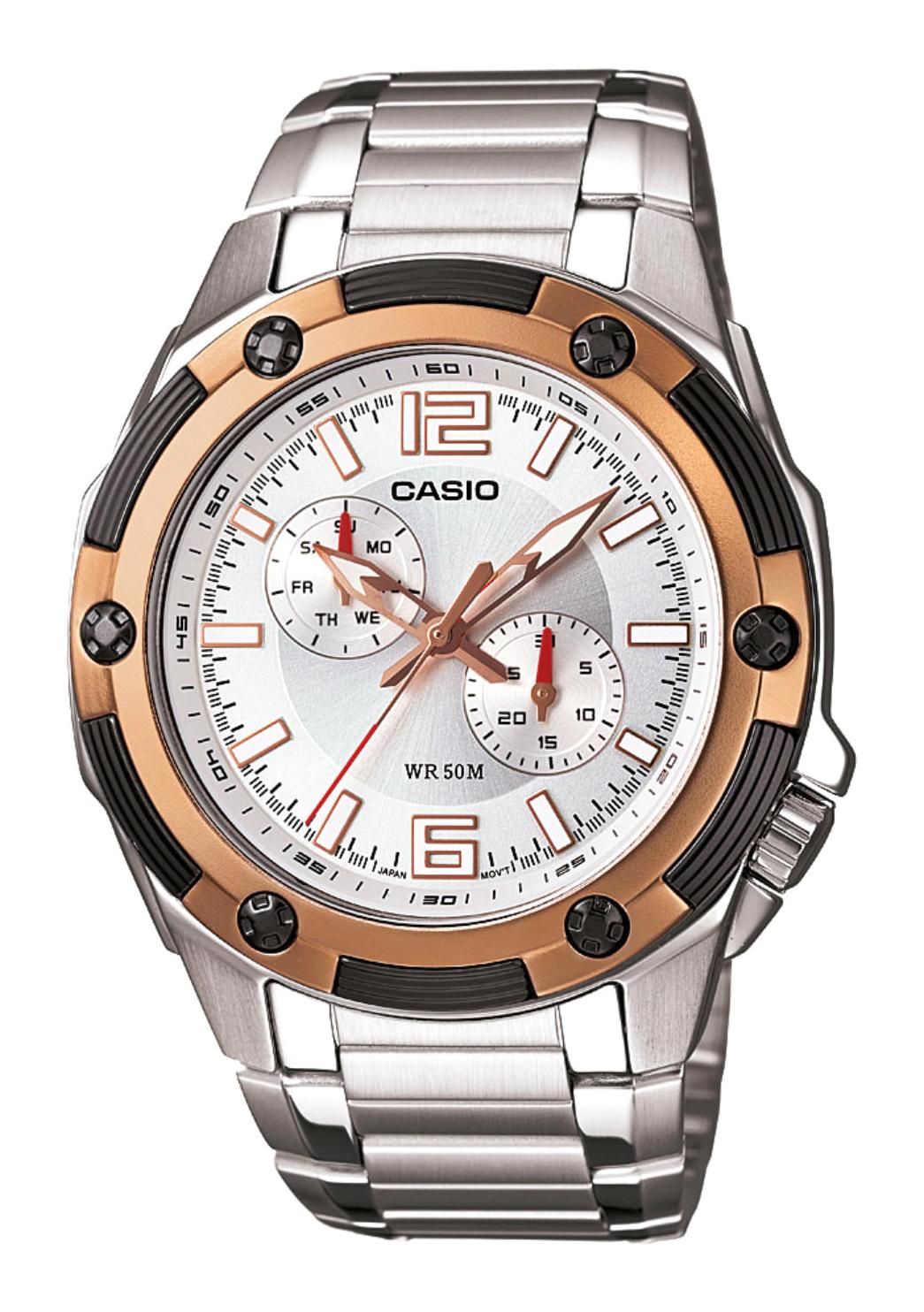 Casio MTP-1326D-7AVDF Takvimli 43 mm Çelik Kordon Analog Erkek Kol Saati