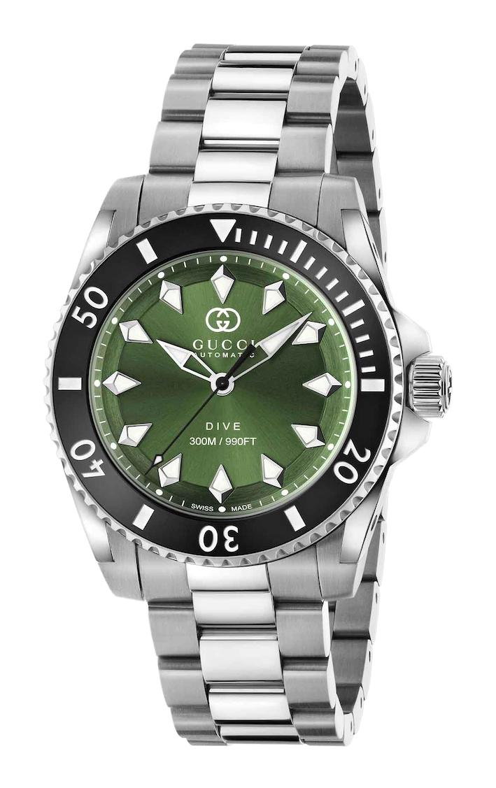 Gucci YA136363 40 mm Çelik Kordon Analog Erkek Kol Saati