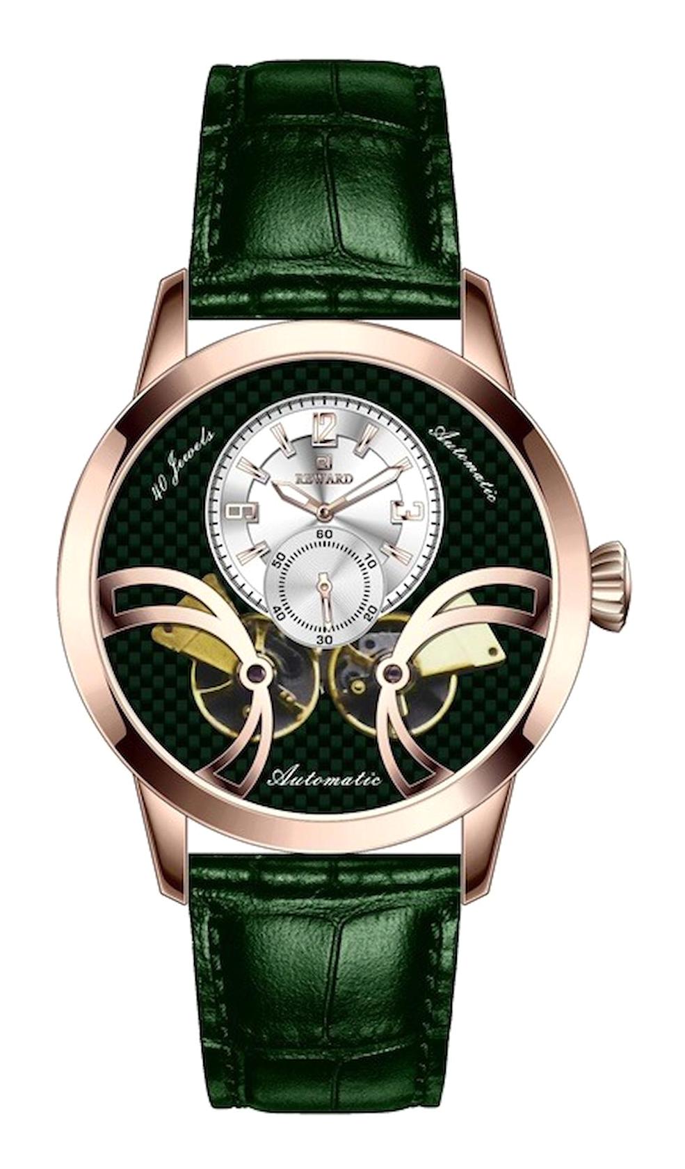 Reward A145140 47 mm Yeşil Deri Kordon Analog Erkek Kol Saati