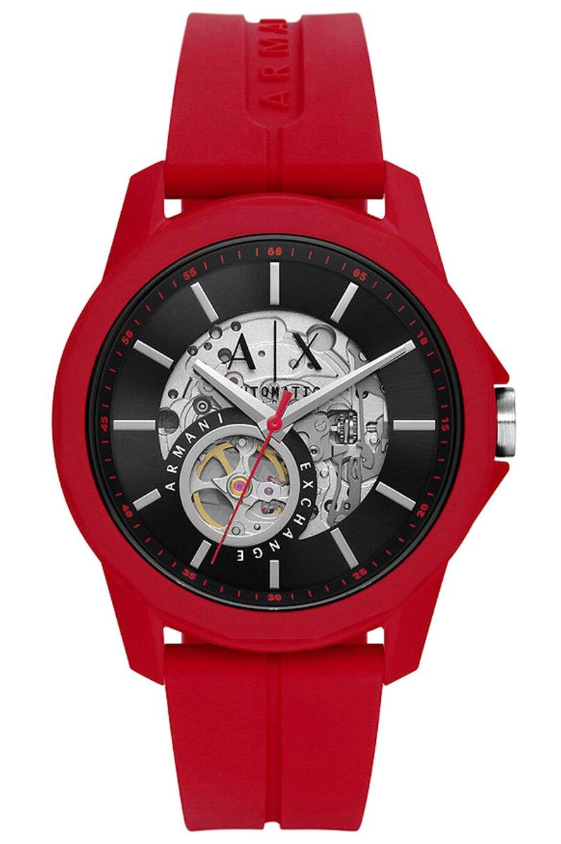 Armani Exchange AX1728 44 mm Kırmızı Silikon Kordon Analog Erkek Kol Saati