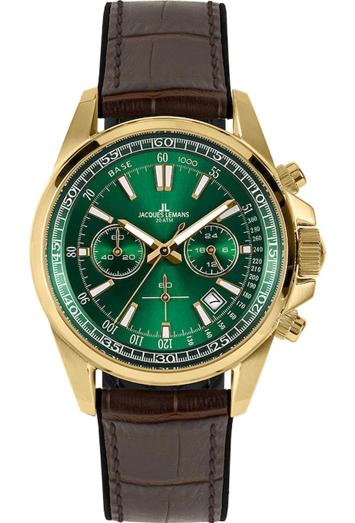 Jacques Lemans LİVERPOOL 1-2117H Pusulalı Takvimli 44 mm Kahverengi Çelik Kordon Analog Erkek Kol Saati
