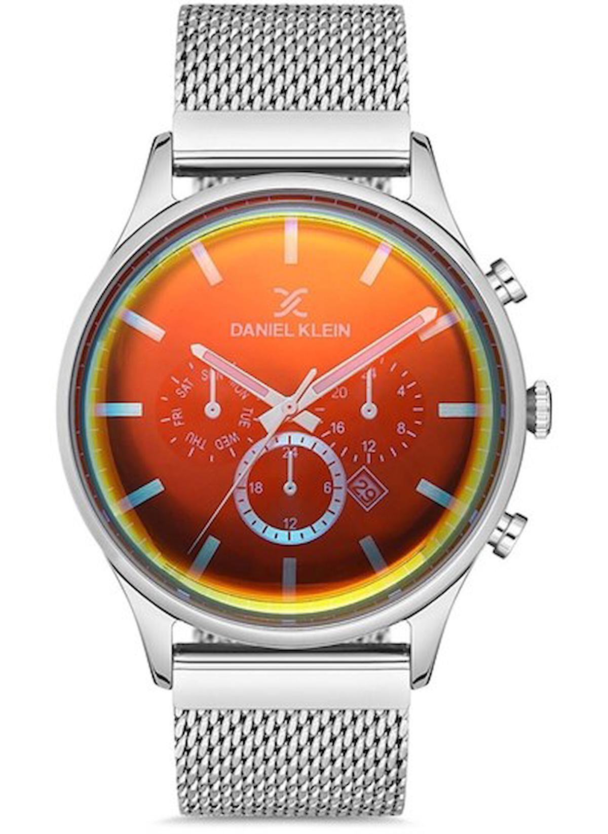 Daniel Klein DK013454A-01 Takvimli 44 mm Çelik Kordon Analog Erkek Kol Saati