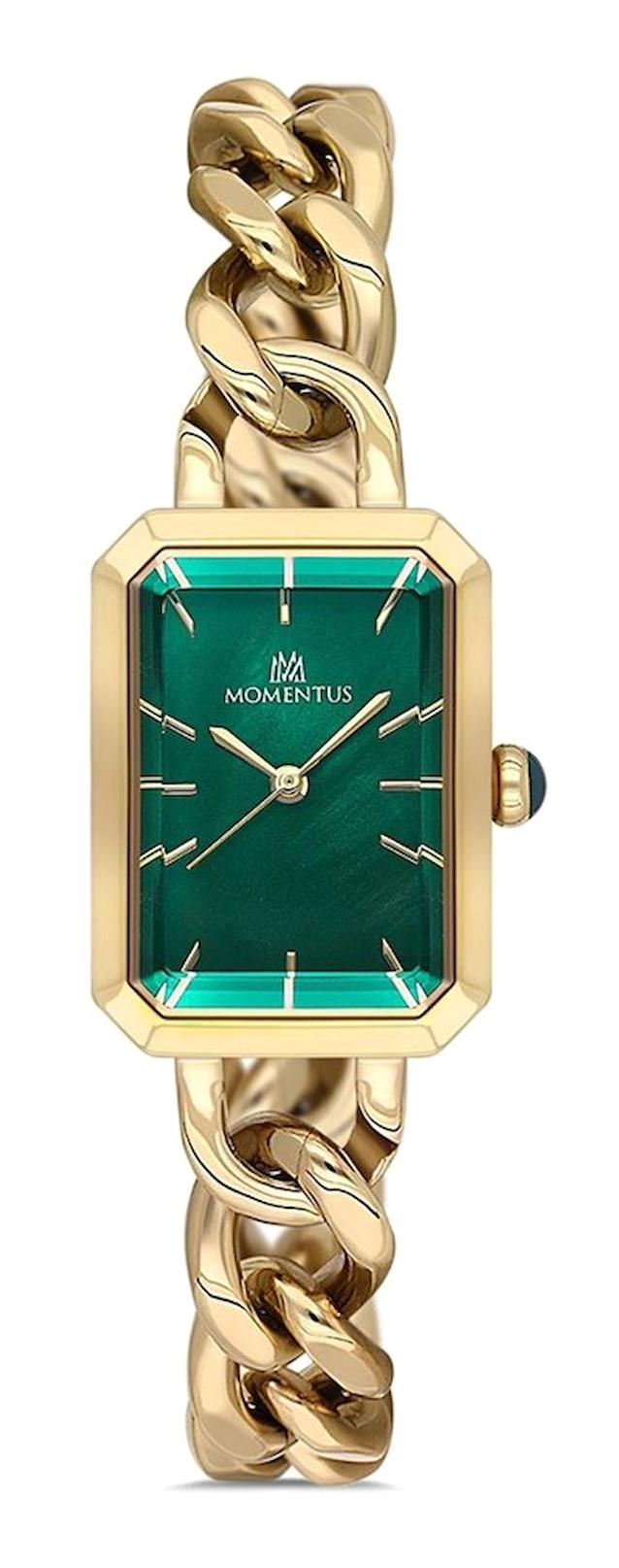 Momentus CW129G-15SG Takvimli 44 mm Altın Çelik Kordon Analog Erkek Kol Saati