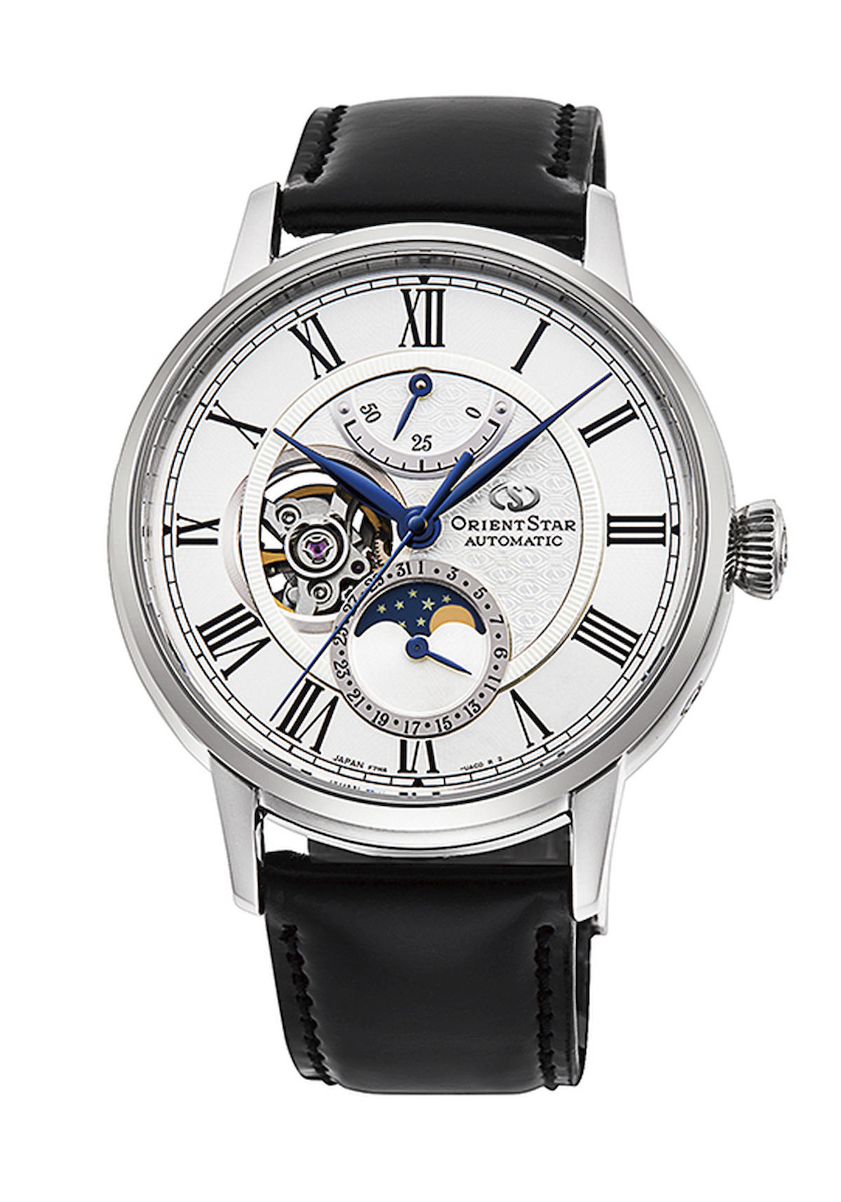 Orient RE-AY0106S00B Takvimli 41 mm Siyah Deri Kordon Analog Erkek Kol Saati