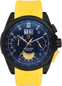 Pacomarine PM.51011.18 Takvimli 45-50 mm Sarı Silikon Kordon Analog Kol Saati