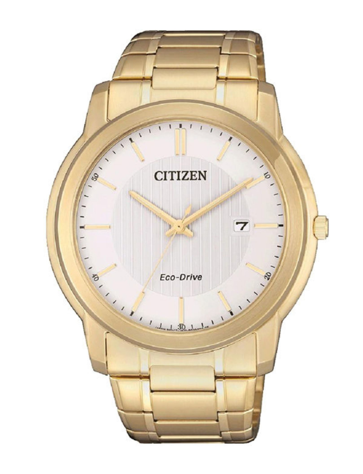 Citizen AW1212-87A Takvimli 42 mm Altın Çelik Kordon Analog Kol Saati