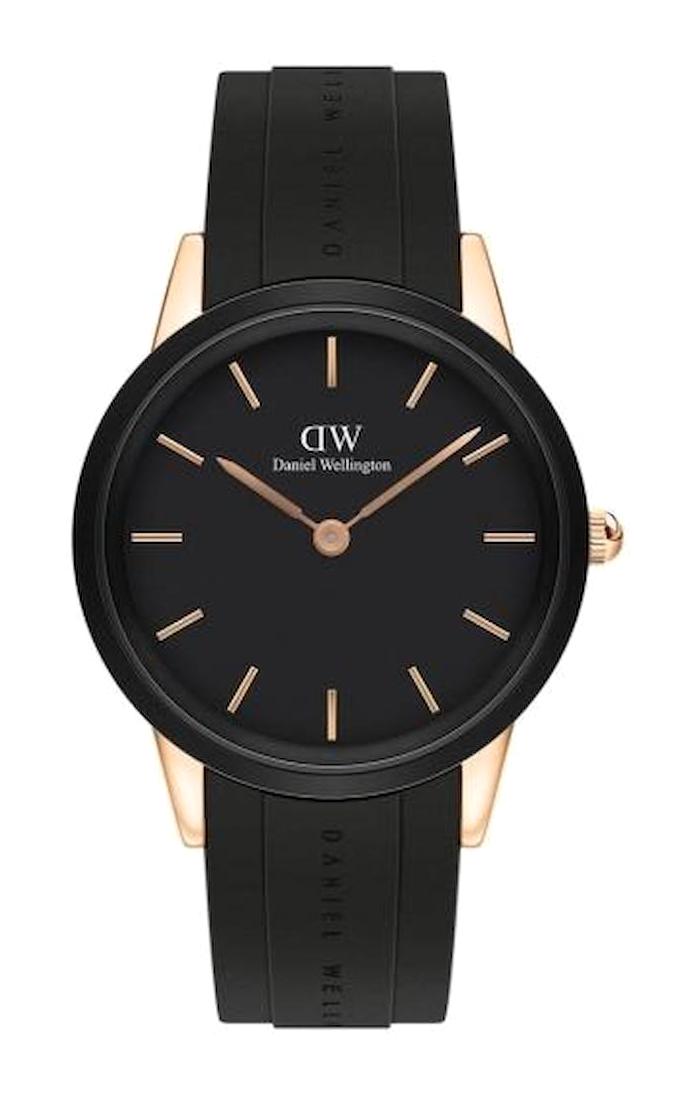 Daniel Wellington DW00100425 Takvimli 40 mm Siyah Silikon Kordon Analog Kol Saati