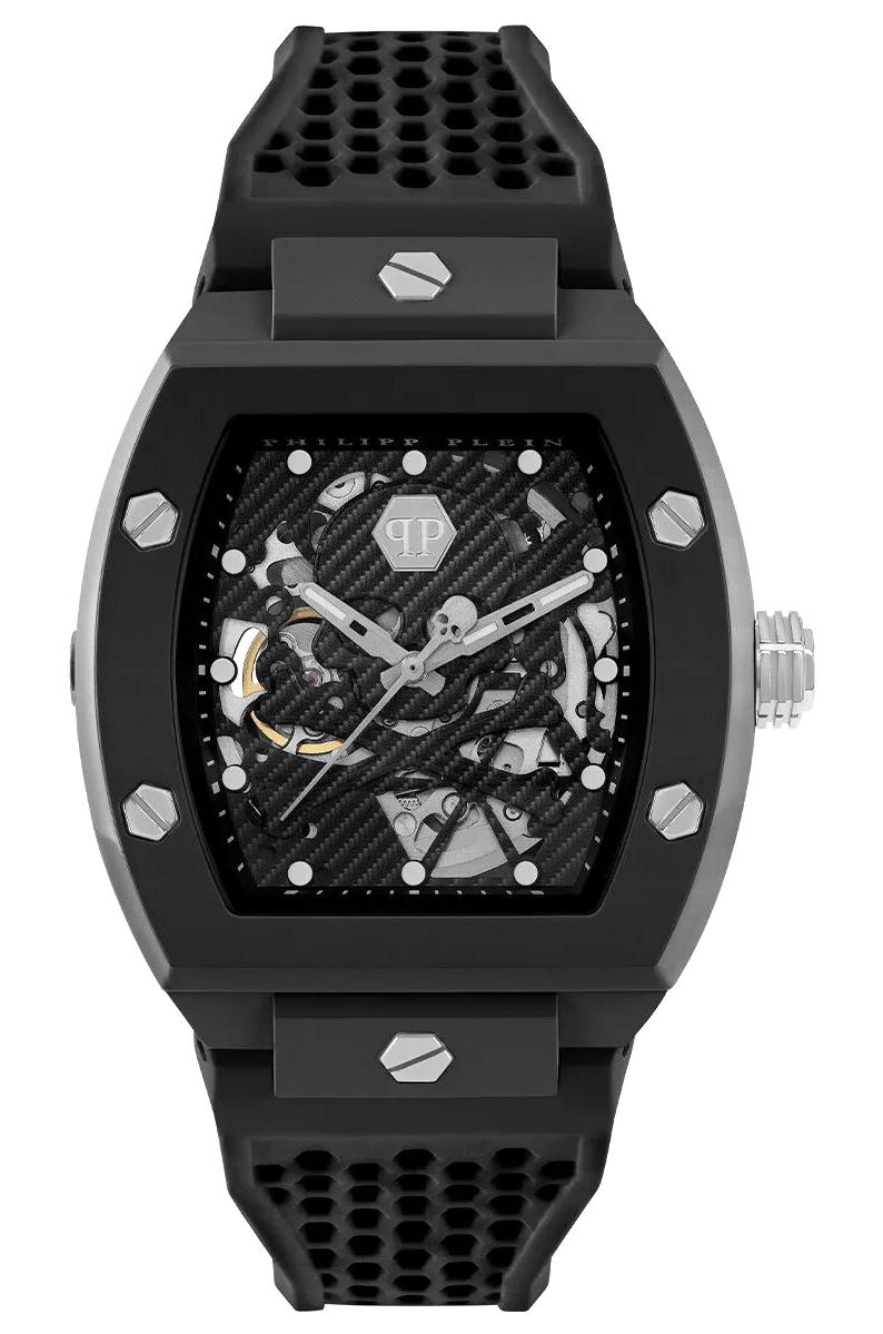 Philipp Plein PWVBA0423 41-45 mm Siyah Silikon Kordon Analog Erkek Kol Saati
