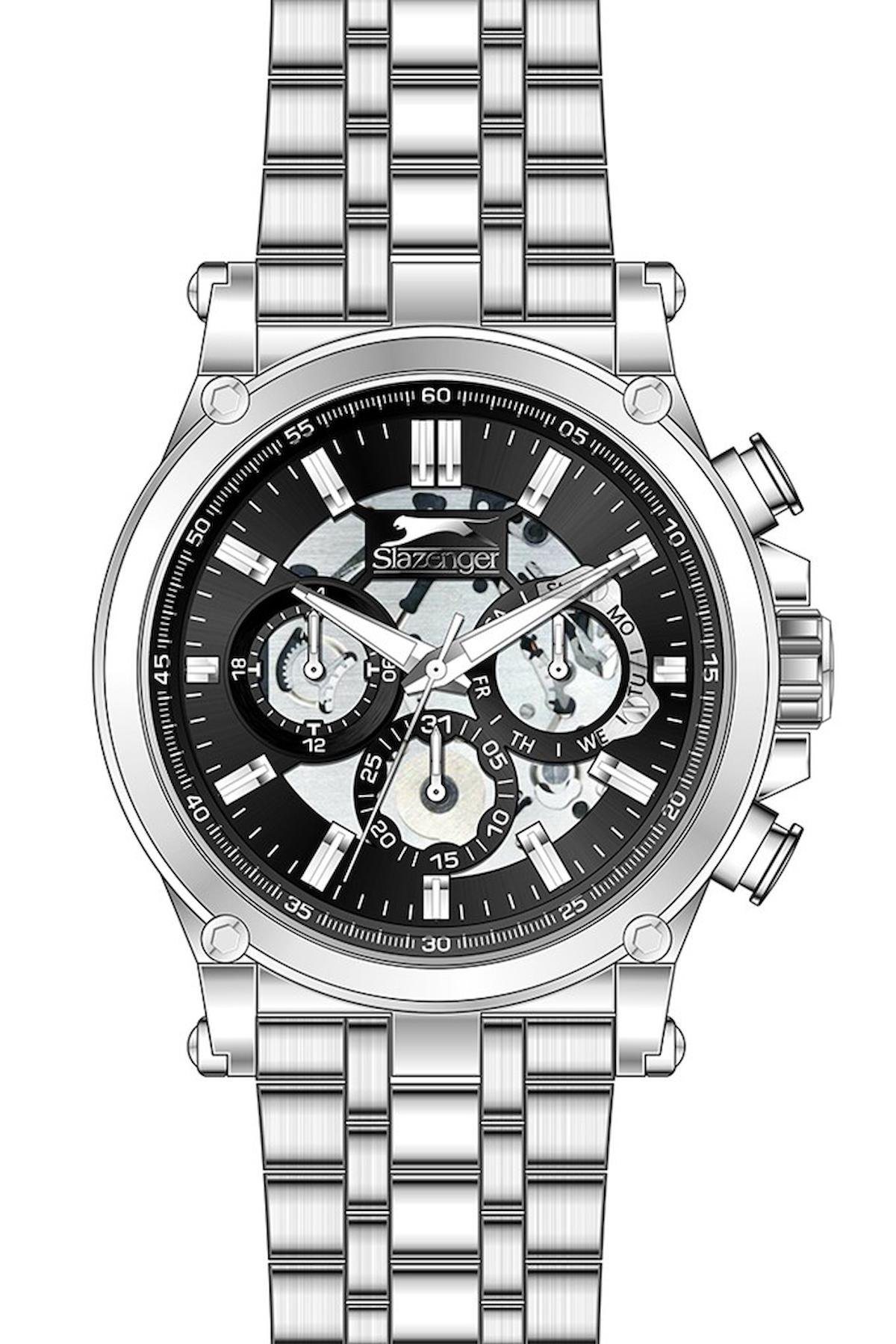 Slazenger SL.09.2244.2.01 Takvimli 45 mm Çelik Kordon Analog Erkek Kol Saati