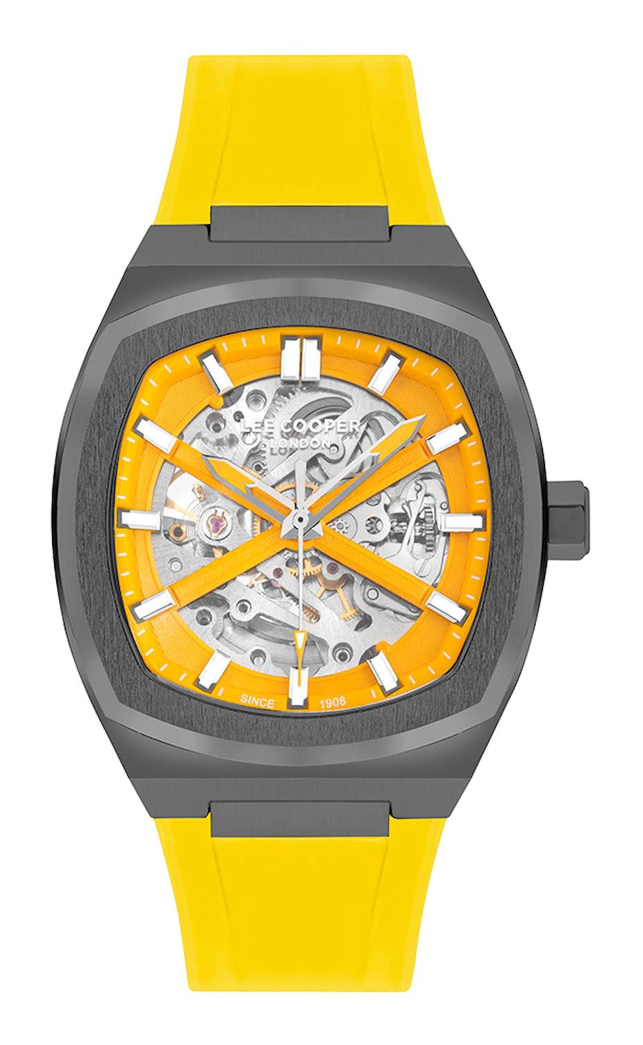 Lee Cooper LC07902.357 Sarı Plastik Kordon Analog Erkek Kol Saati