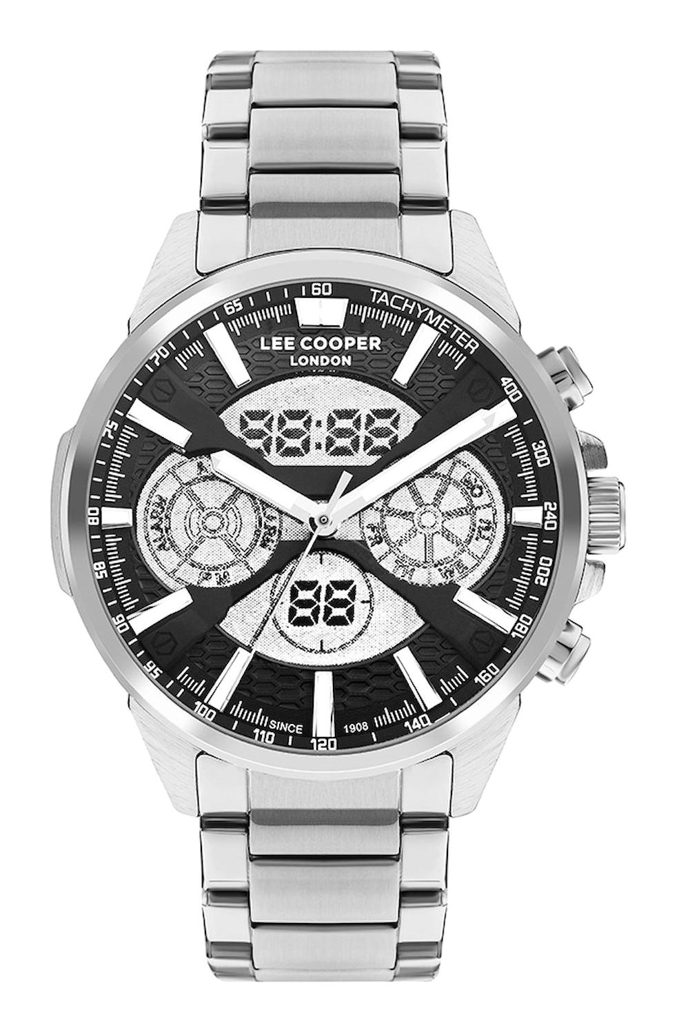 Lee Cooper LC07878.350 Takvimli Çelik Kordon Analog Erkek Kol Saati