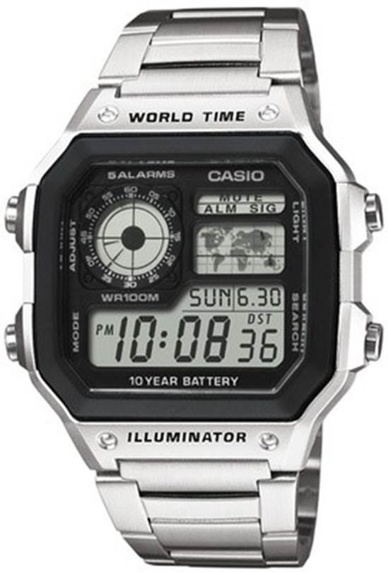 Casio AE-1200WHD-1AVDF Takvimli 42.1 mm Çelik Kordon Analog Erkek Kol Saati