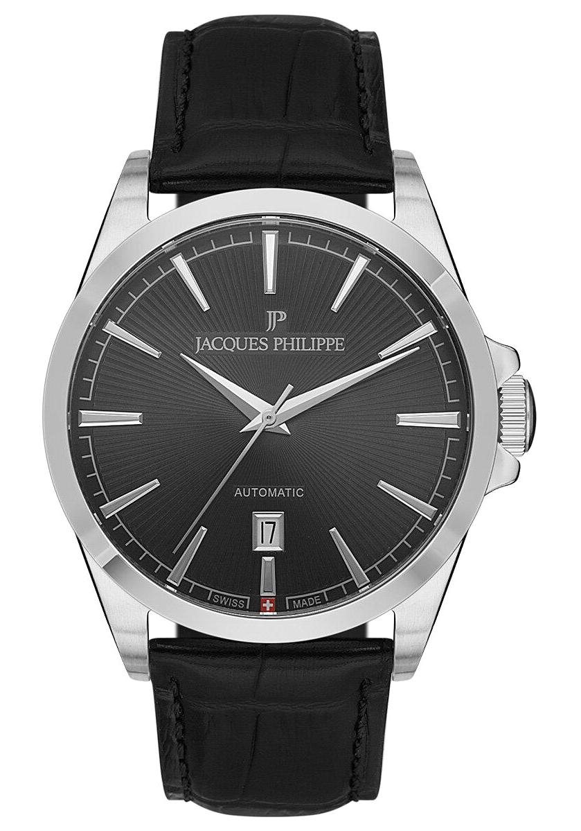 Jacques Philippe JPAGS551111 Takvimli 41 mm Siyah Deri Kordon Analog Erkek Kol Saati