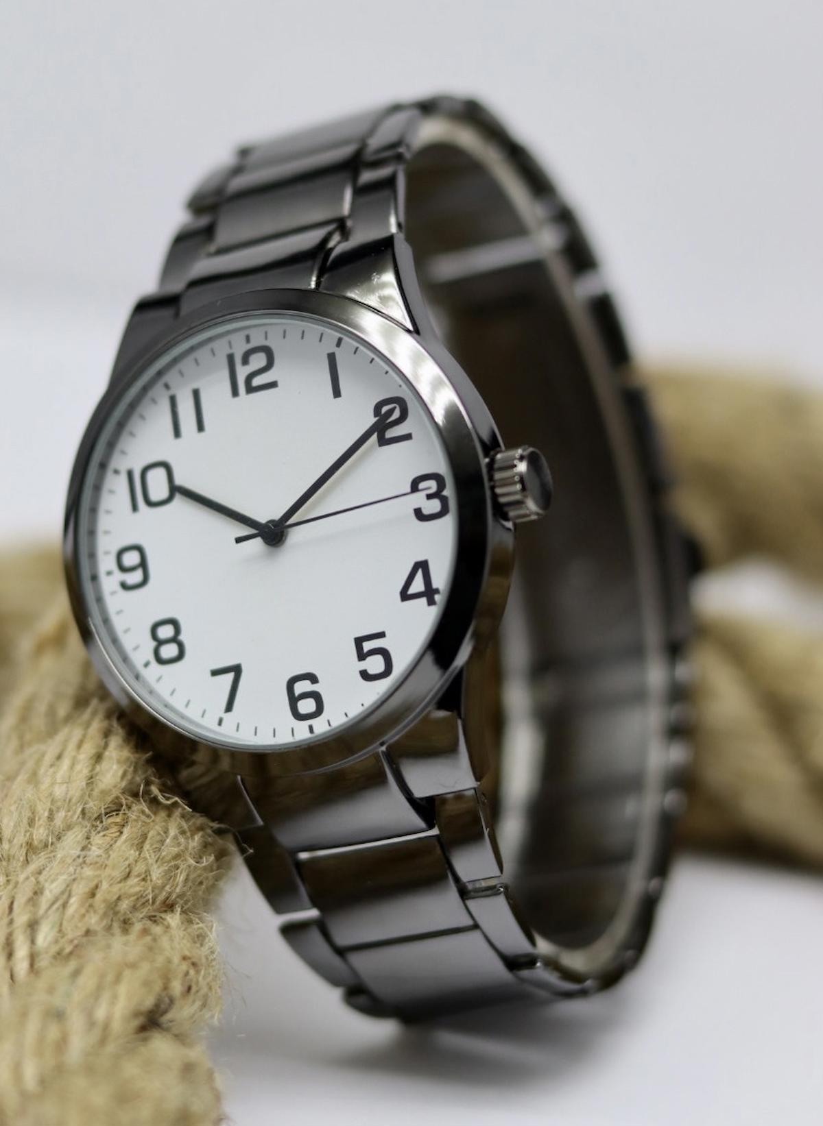 Şahmat MAT-233 44 mm Antrasit Metal Kordon Analog Erkek Kol Saati
