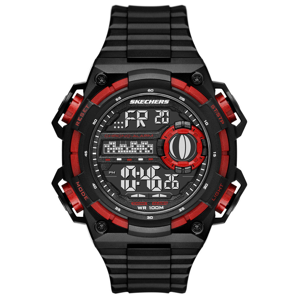 Skechers SR1170 Takvimli 49 mm Siyah Plastik Kordon Analog Erkek Kol Saati