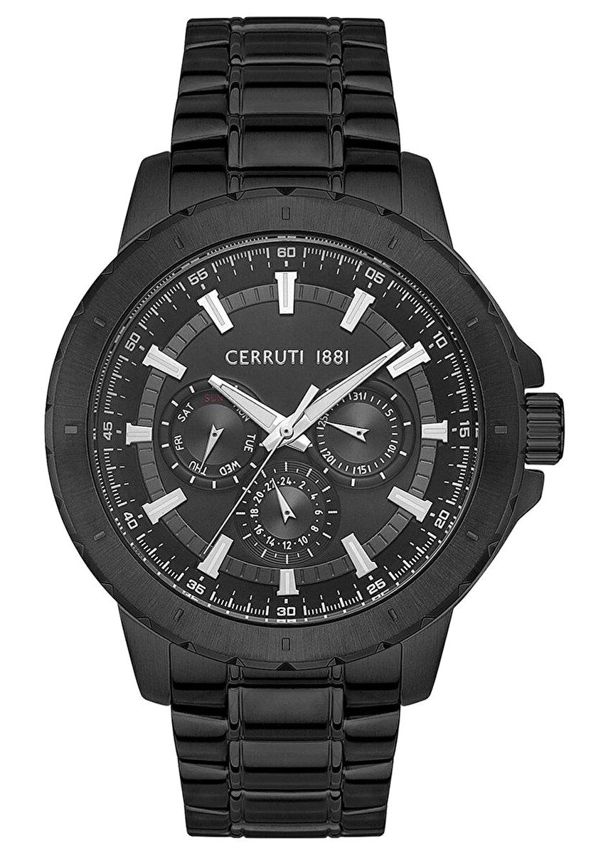 Cerruti 1881 CIWGK2229703 Takvimli Si̇yah Çelik Kordon Analog Erkek Kol Saati