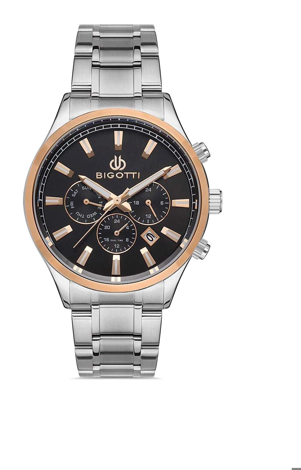 Bigotti BG.1.10333.4 Takvimli 42 mm Çelik Kordon Analog Erkek Kol Saati