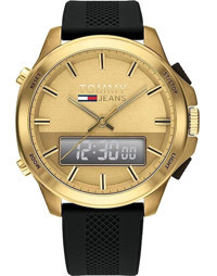 Tommy Hilfiger TH1791762 45 mm Siyah Silikon Kordon Analog Erkek Kol Saati
