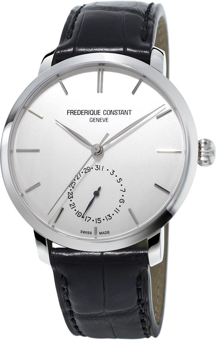 Frederique Constant FC710S4S6 Takvimli 42 mm Siyah Deri Kordon Analog Kol Saati