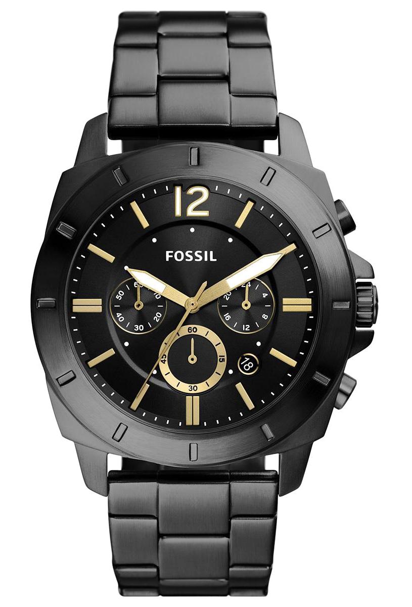 Fossil BQ2818 Takvimli 45 mm Füme Çelik Kordon Analog Erkek Kol Saati