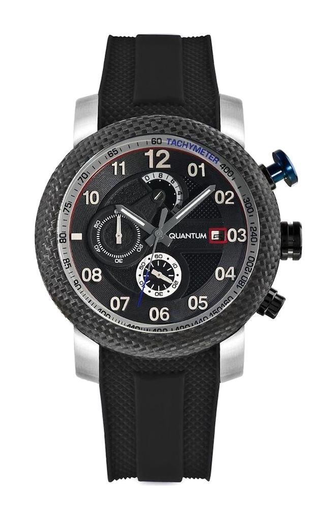 Quantum PWG484.351 Takvimli 44 mm Siyah Çelik Kordon Analog Kol Saati