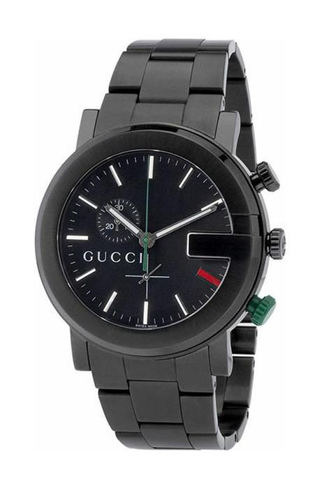 Gucci YA101331 Takvimli 44 mm Siyah Çelik Kordon Analog Erkek Kol Saati