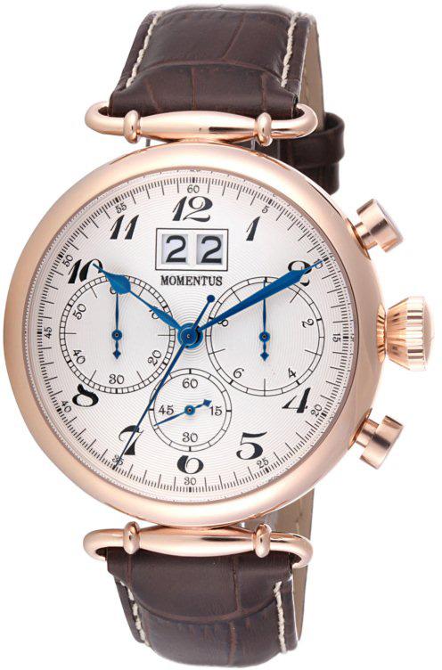 Momentus TM250R-02KR Takvimli 44 mm Kahverengi Deri Kordon Analog Erkek Kol Saati