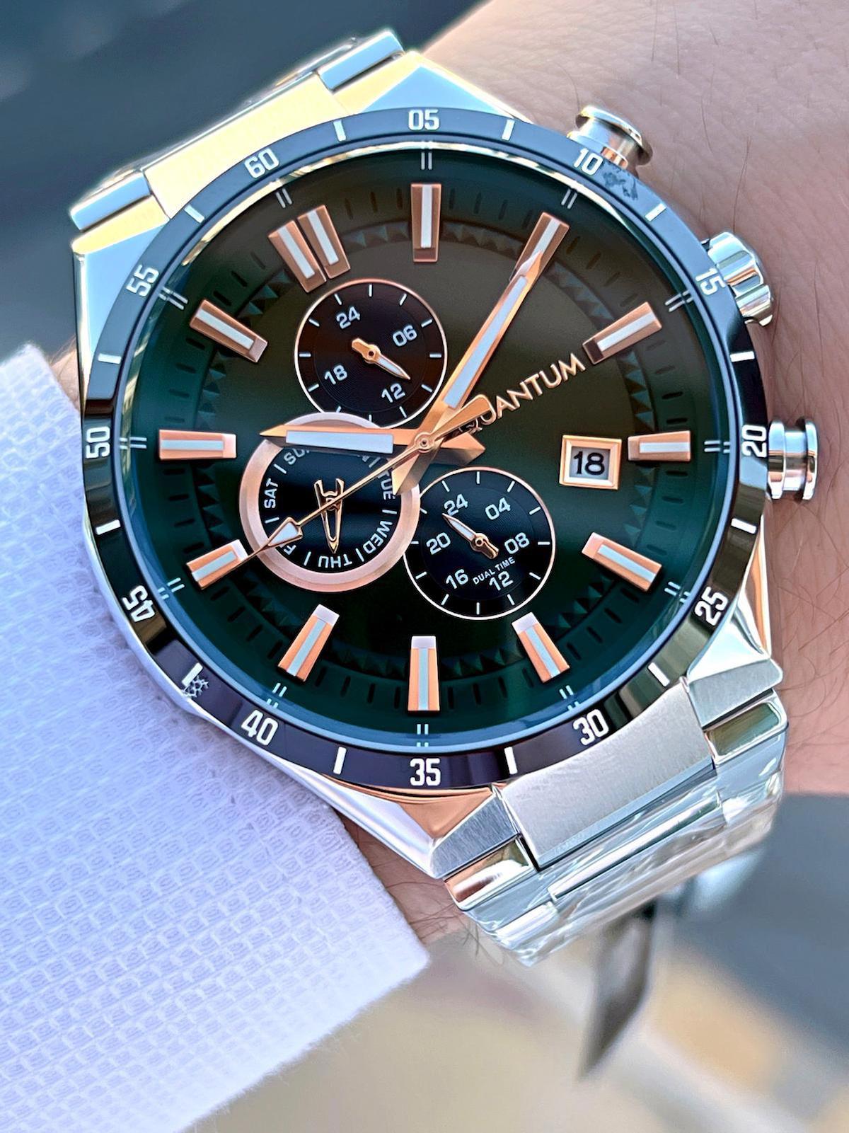 Quantum EPWG1009.370 Takvimli 45 mm Çelik Kordon Analog Erkek Kol Saati