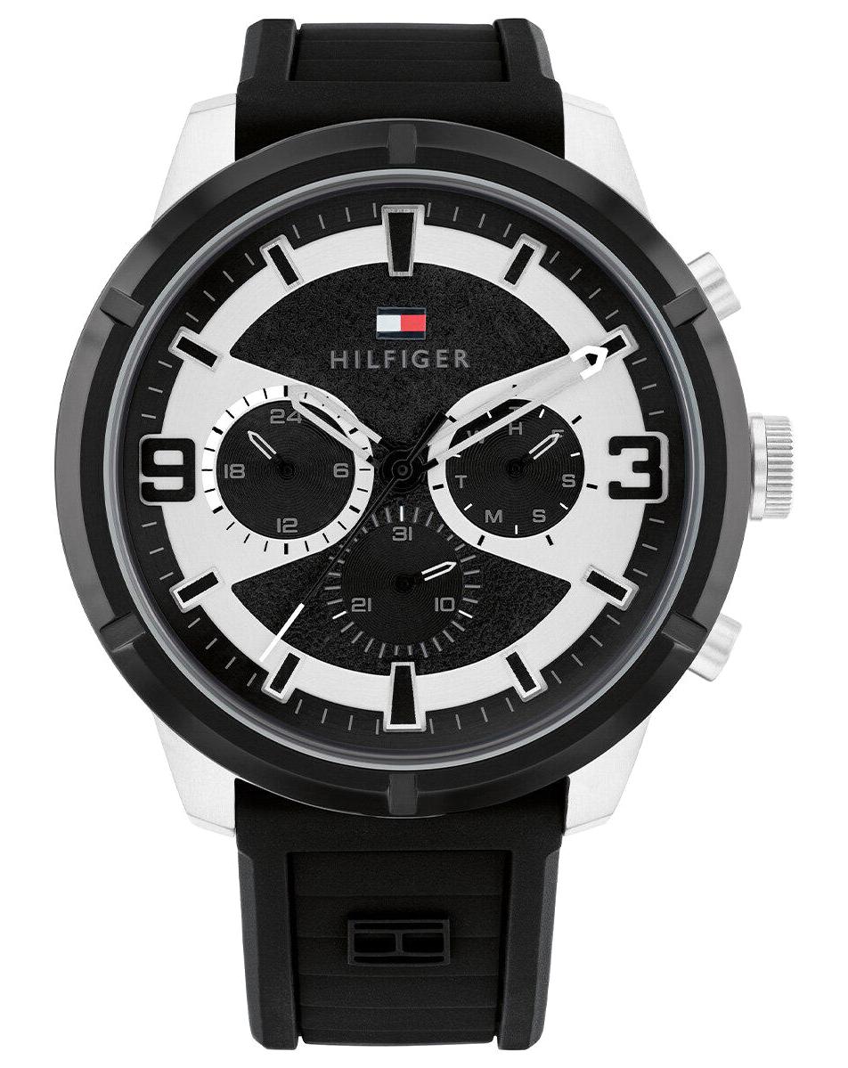 Tommy Hilfiger TH1792074 Takvimli 44 mm Siyah Silikon Kordon Analog Erkek Kol Saati