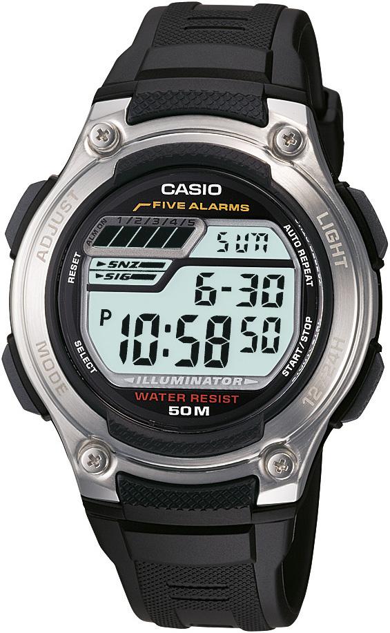 Casio W-212H-1AVDF Takvimli 40 mm Siyah Silikon Kordon Dijital Erkek Kol Saati
