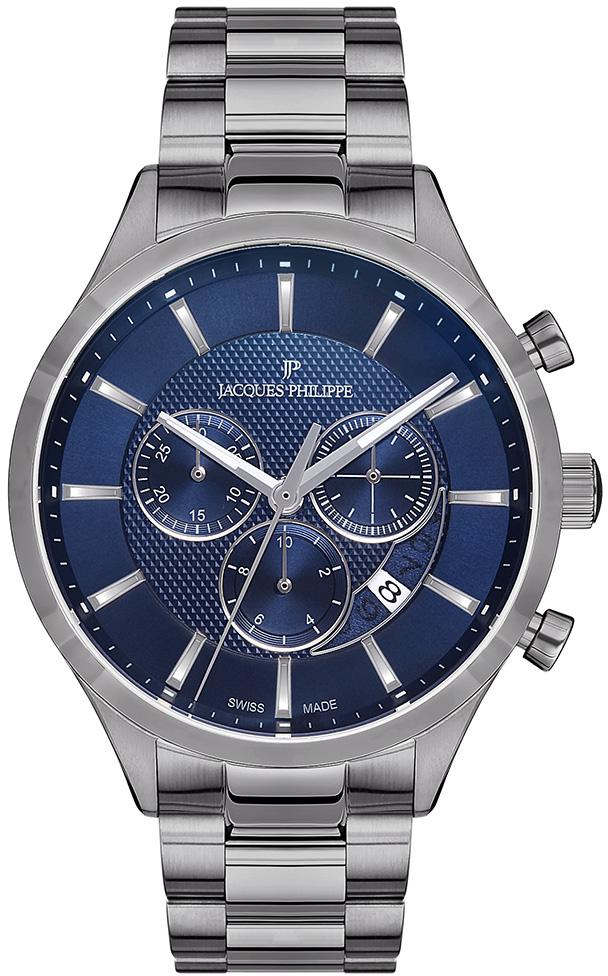 Jacques Philippe JPQGC038337 Pusulalı Takvimli 43 mm Çelik Kordon Analog Erkek Kol Saati
