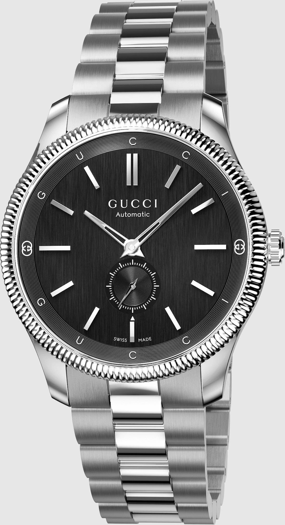 Gucci YA126388 40 mm Çelik Kordon Analog Erkek Kol Saati