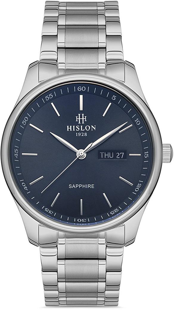 Hislon CL113S-04SB Takvimli 42 mm Çelik Kordon Analog Erkek Kol Saati