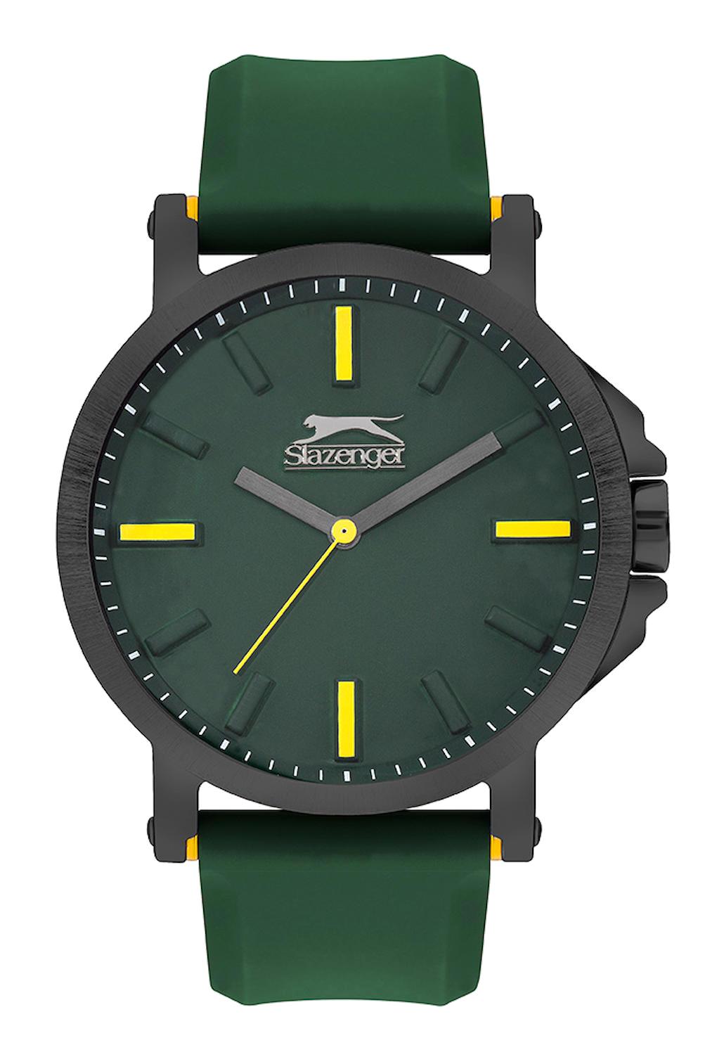 Slazenger SL.09.2220.1.07 48 mm Yeşil Silikon Kordon Analog Erkek Kol Saati