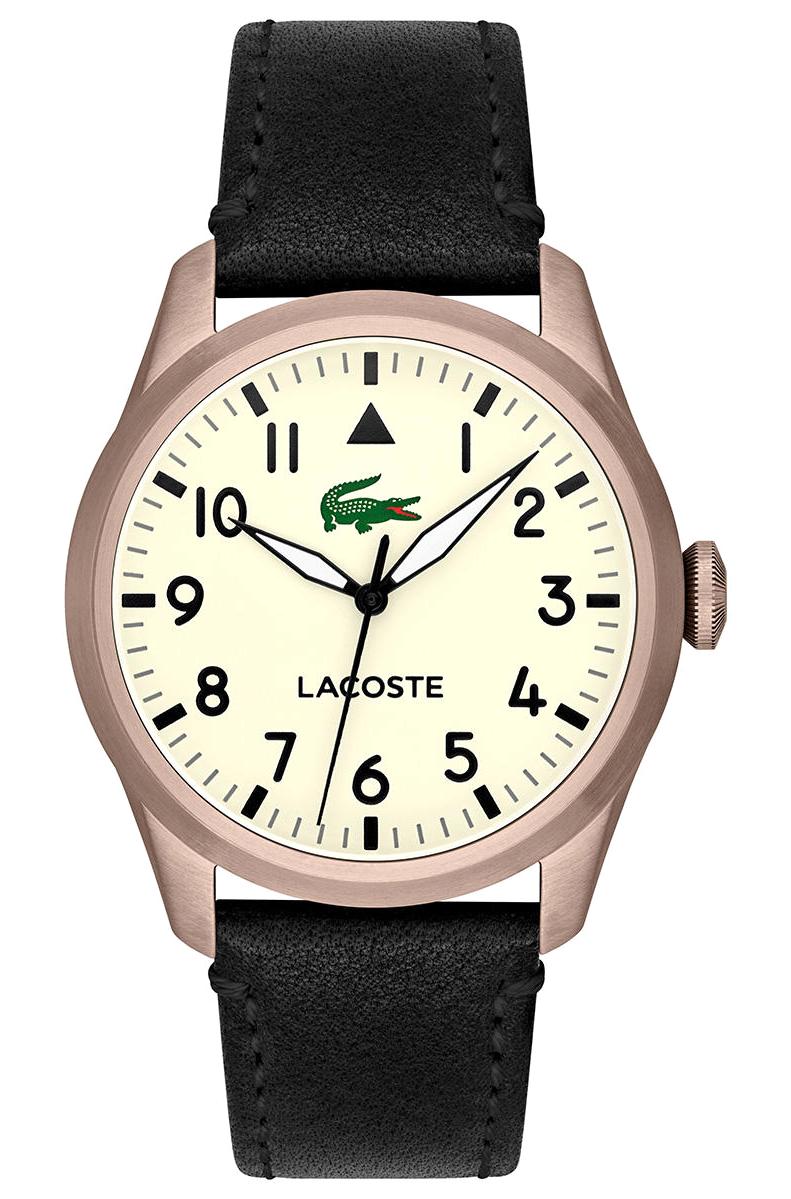 Lacoste LAC2011300 44 mm Kahverengi Deri Kordon Analog Erkek Kol Saati